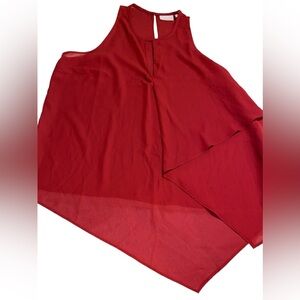 Women’s sz Large red handkerchief hem tank by New York & Co nwt’s